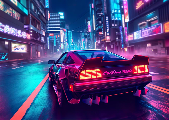 Car in Tokyo 2080