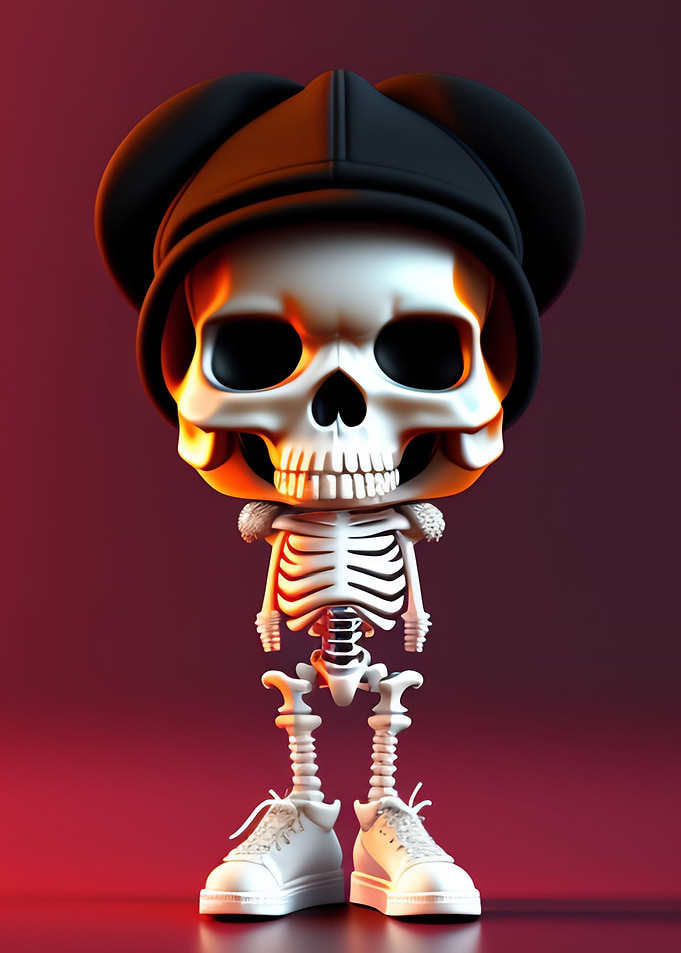 a chibi skeleton