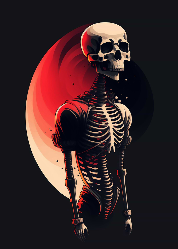 skeleton moon