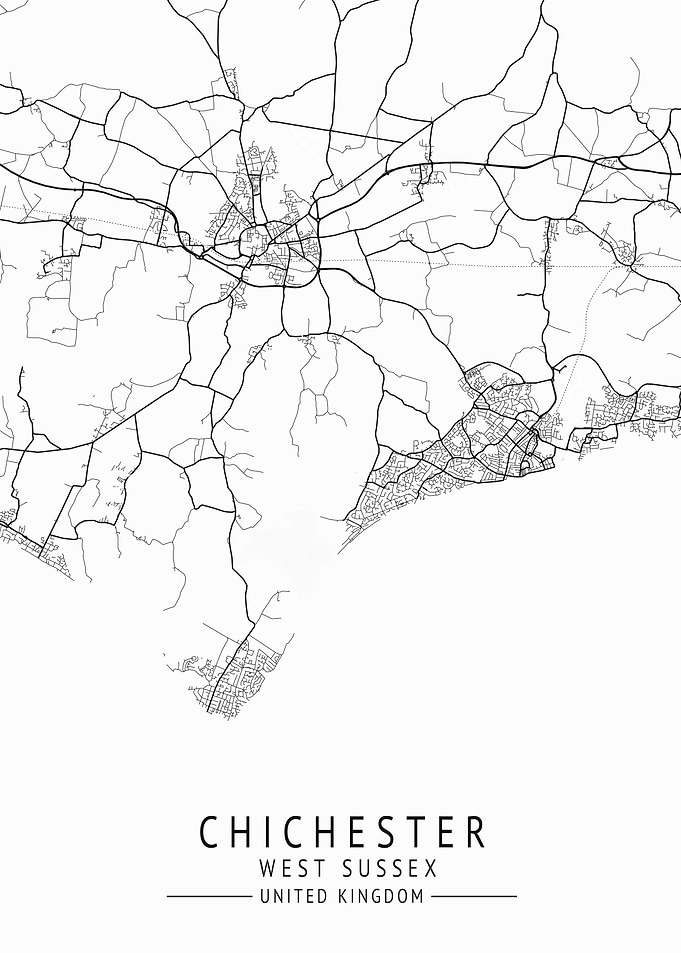 Chichester UK CITY MAP