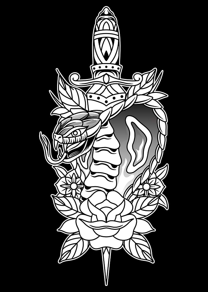 Dagger Snake2 BnW