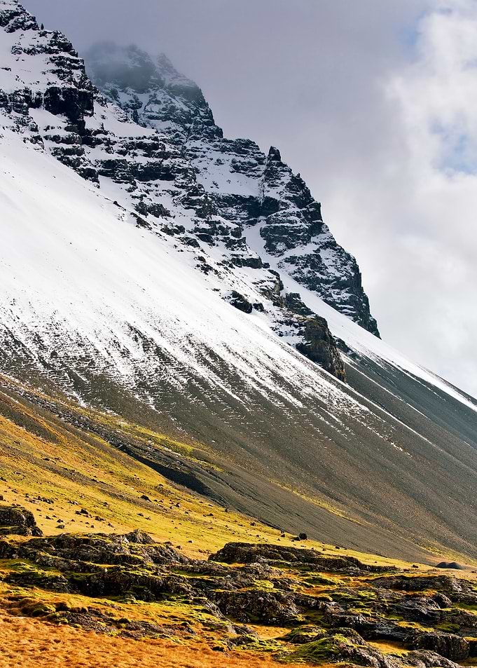 Snowy mountain in Iceland