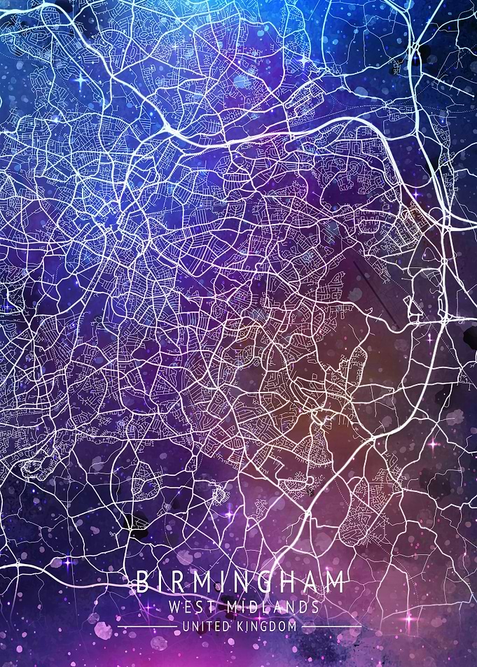Birmingham UK CITY MAP