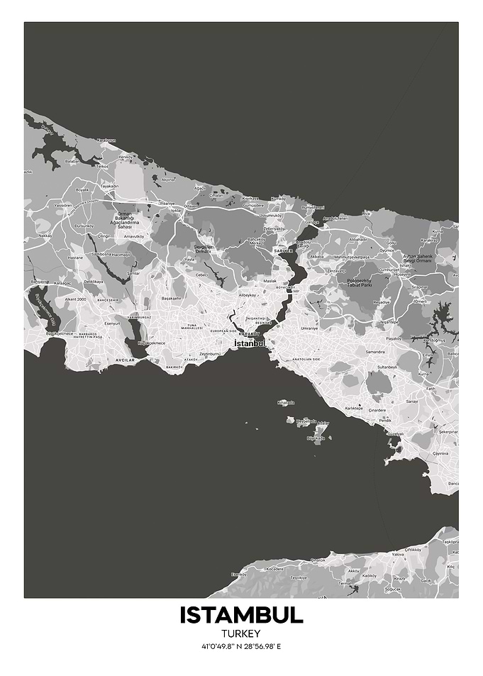 Istanbul turkey map