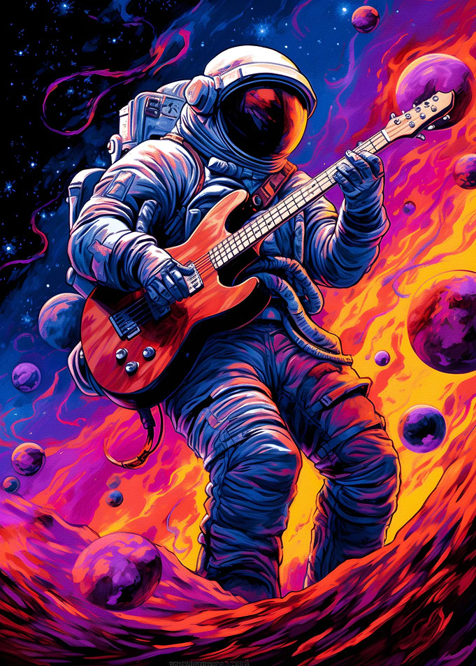 Astro playing guitars 2
