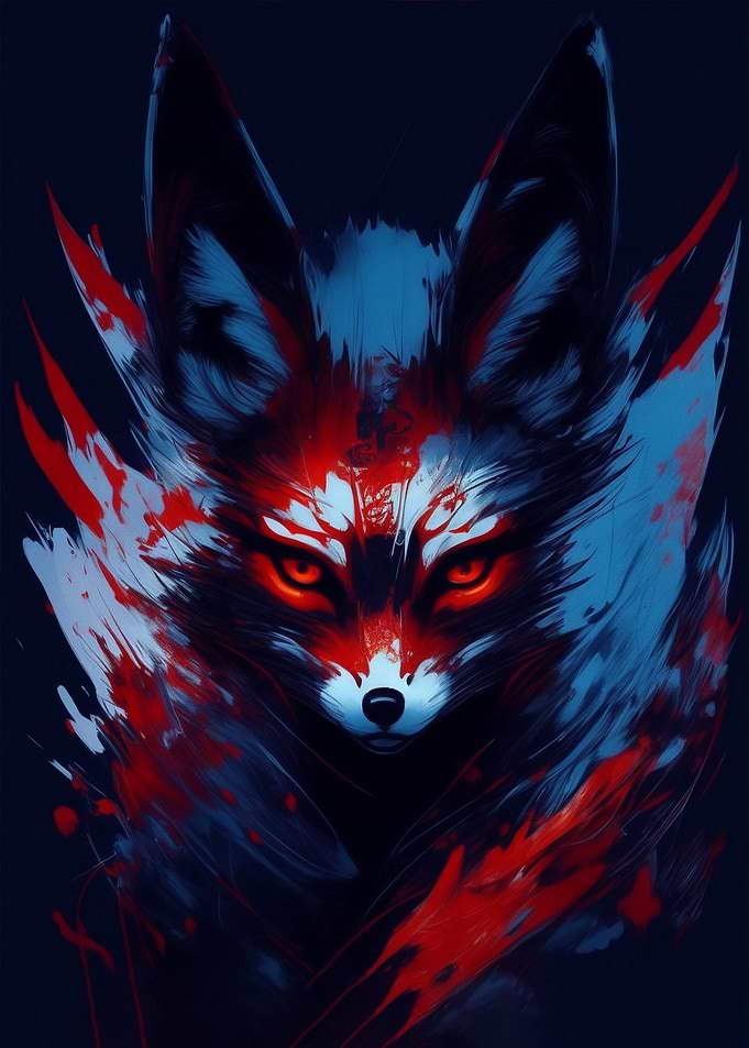 Fennec fox abstract