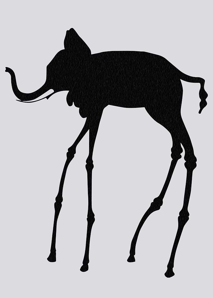 Black Elephant by Dali