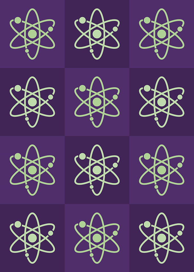 Atom Science Icons Pop Art