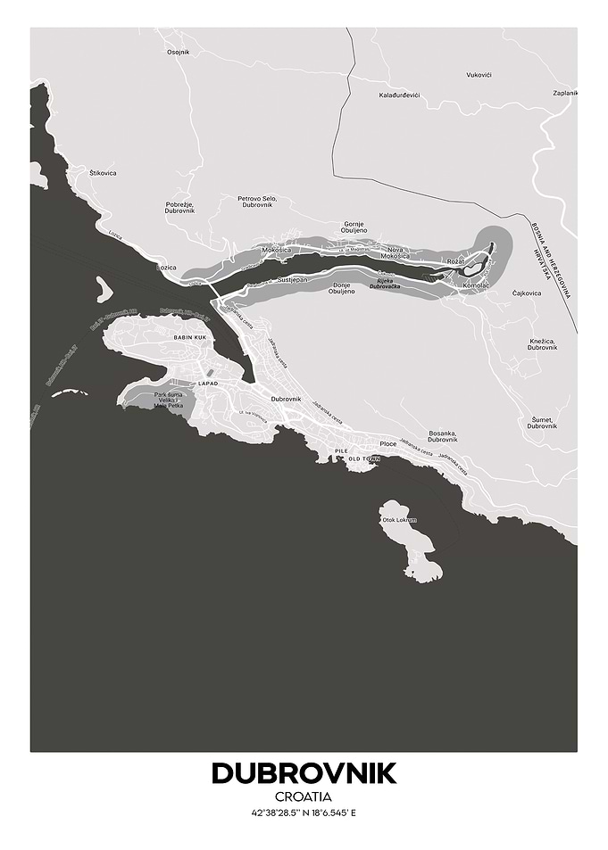 Dubrovnok streetmap