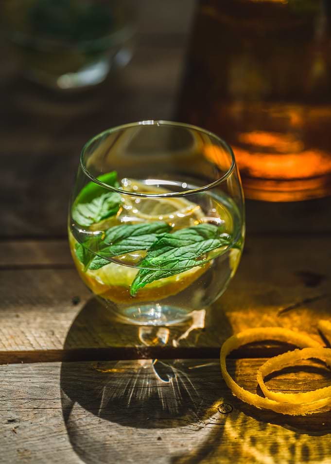 Hard light with drink
