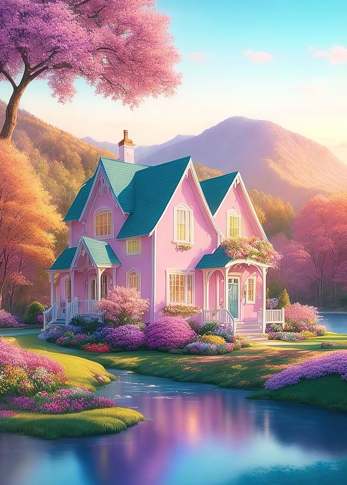 Aesthetic Pastel House