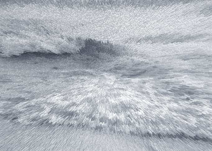 Grey blue sea