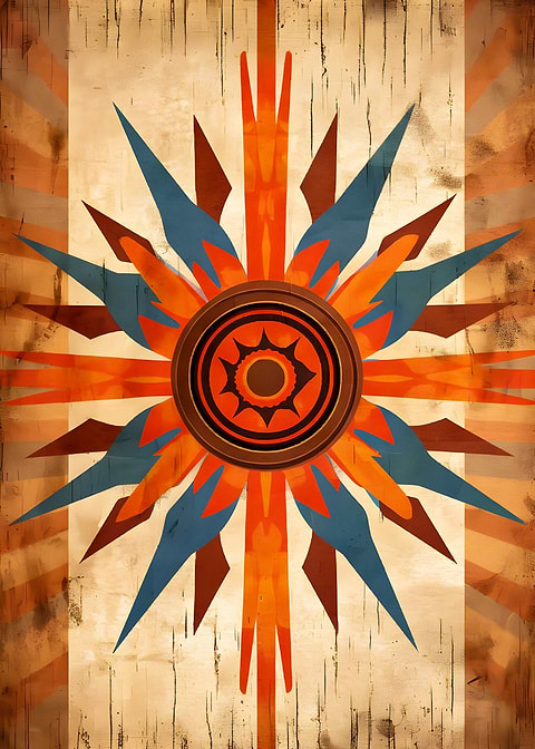 Vibrant Rays of Light — metal poster wall art