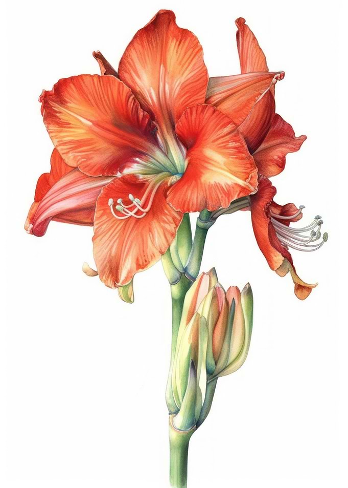 Amaryllis Red Blossom