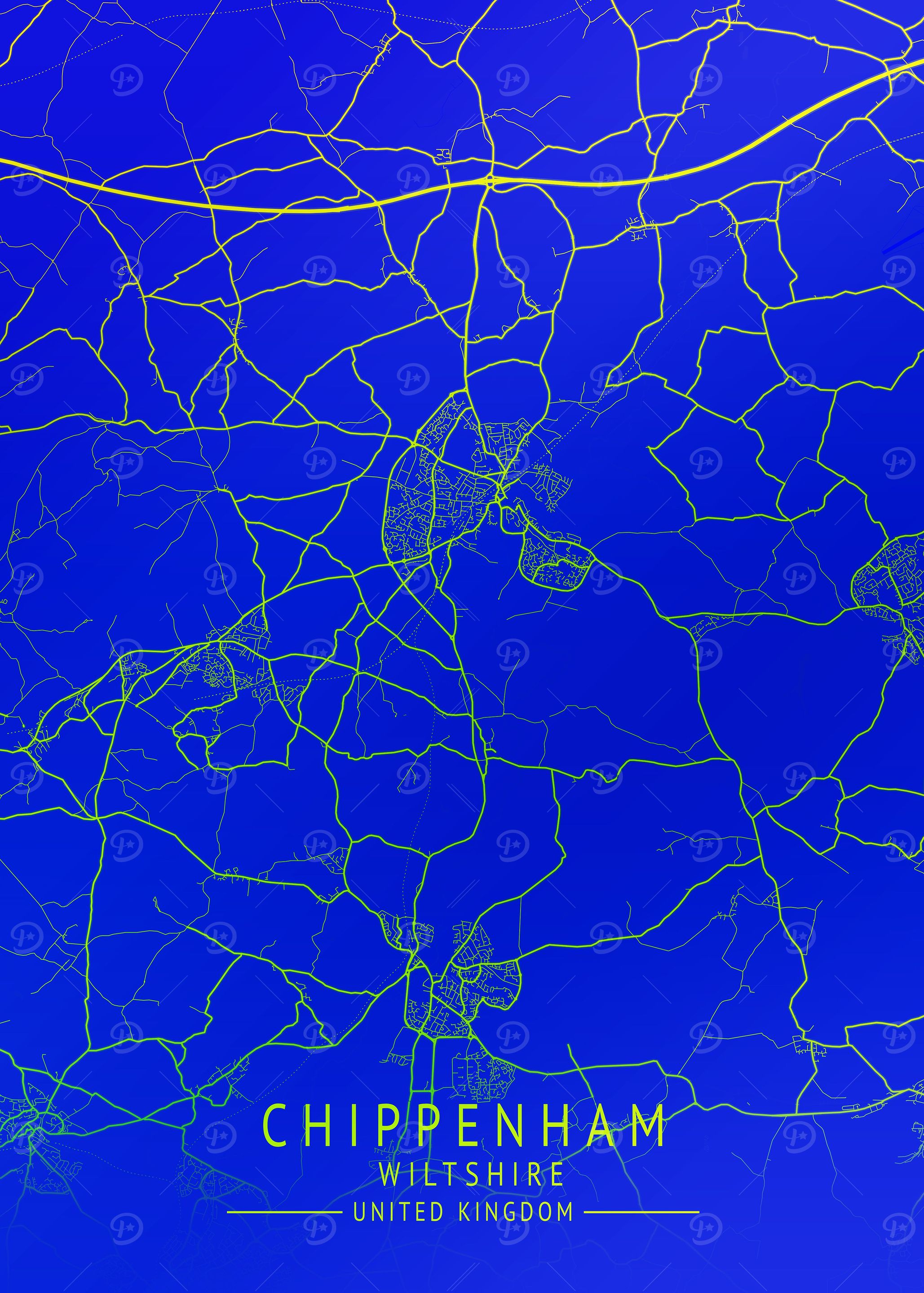 Chippenham UK City Map