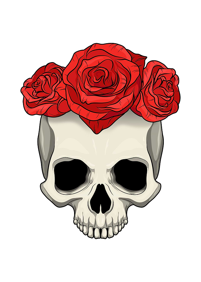 Skull Rose Flower