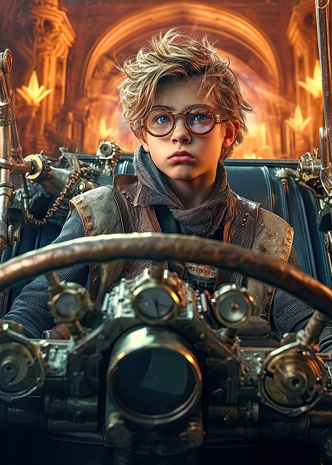 Steampunk driver Joel