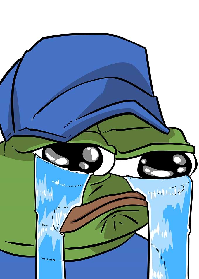 funny pepe cry