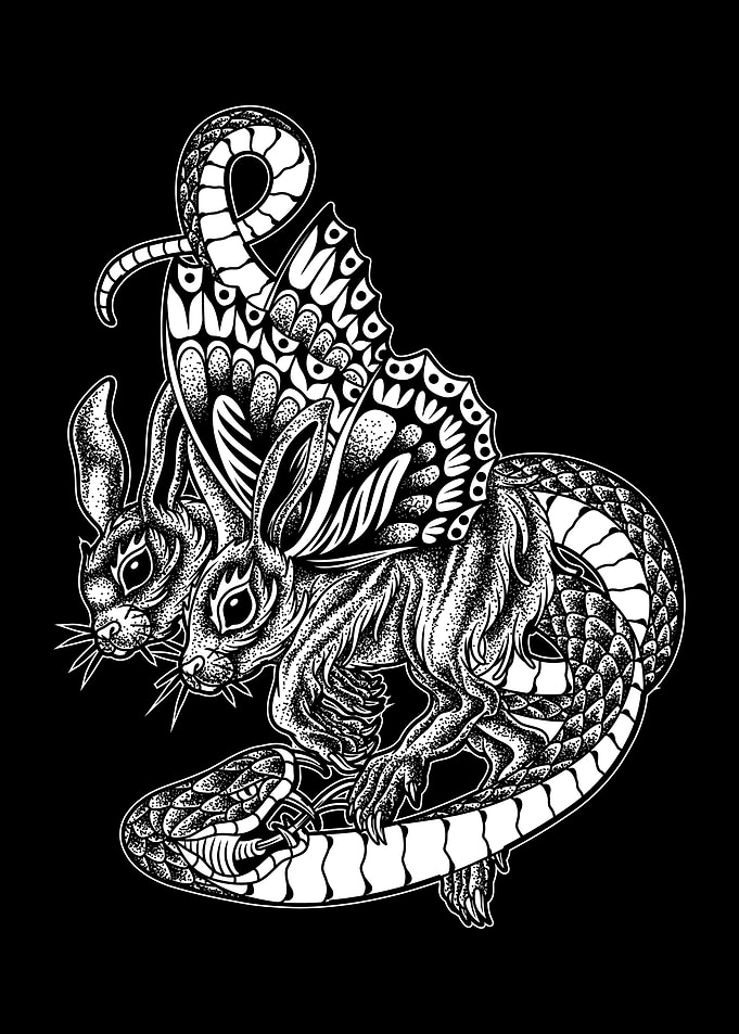 Snake Rabbit BnW