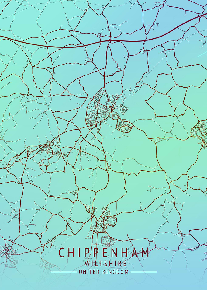 Chippenham UK City Map