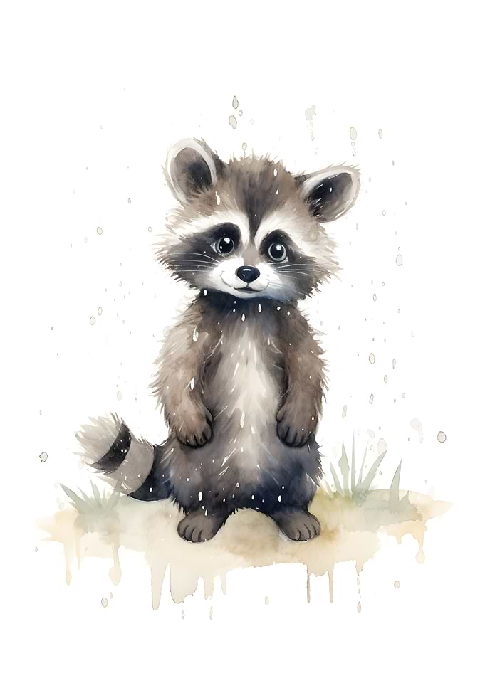 Raccoon Watercolor