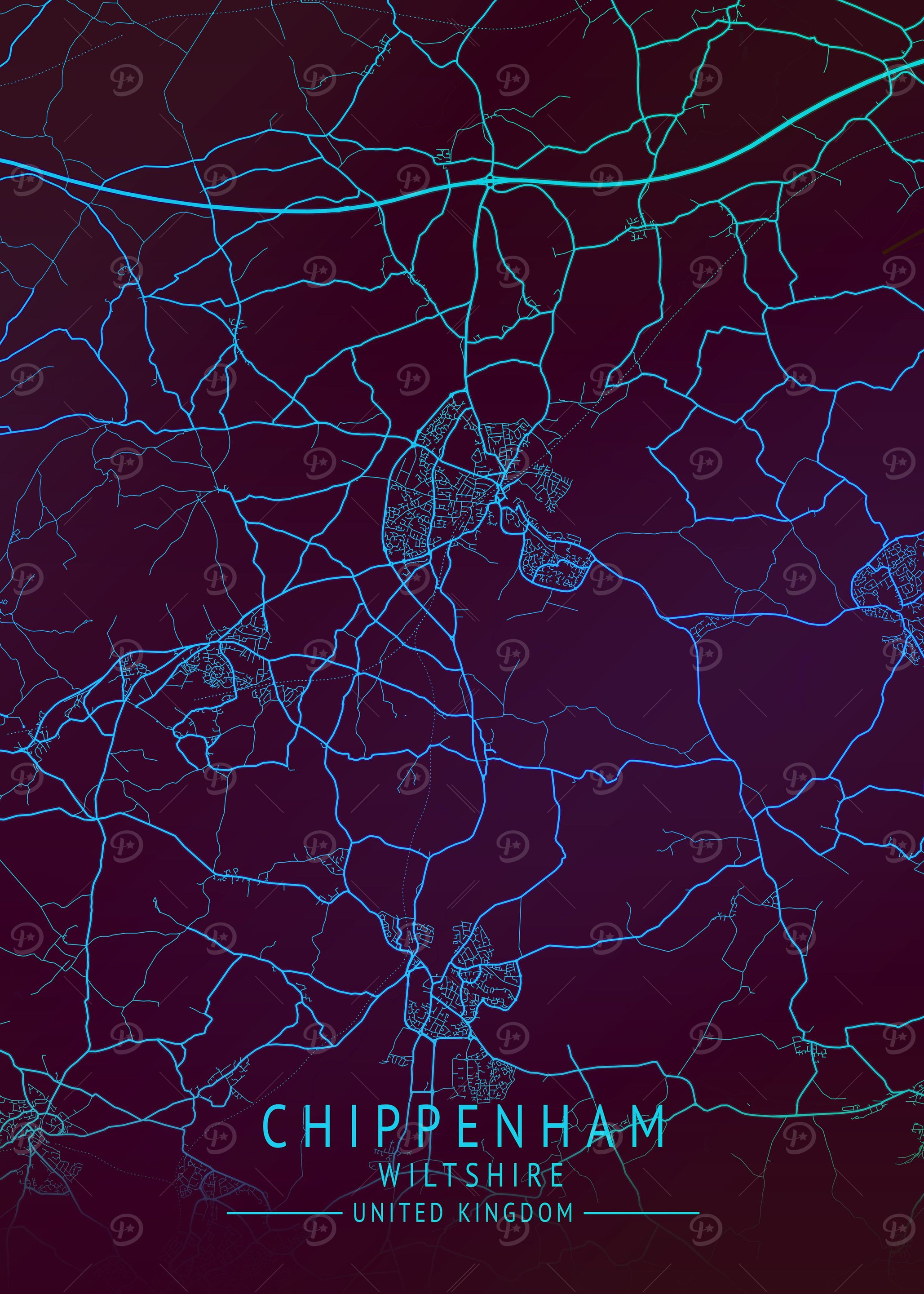 Chippenham UK City Map