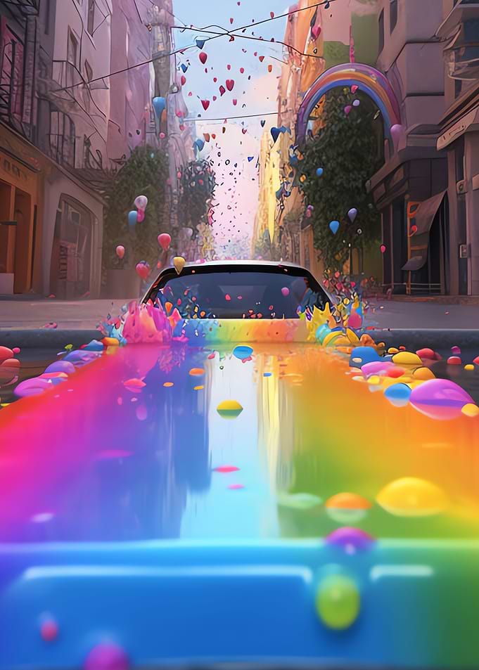 Rainbow Car