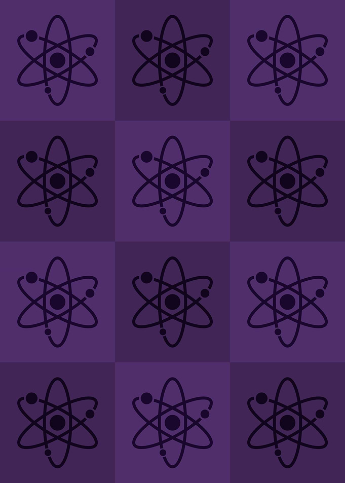 Atom Science Icons Pop Art