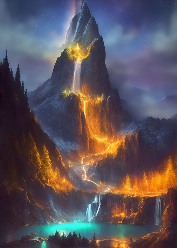 Luminous mountain