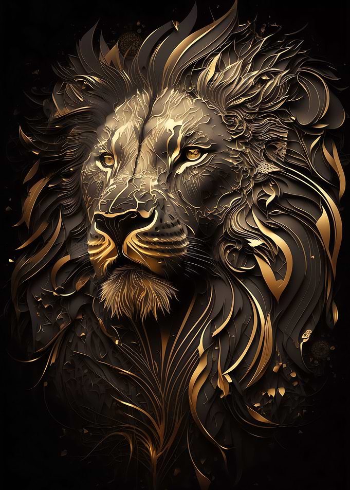 Black and Gold Lions