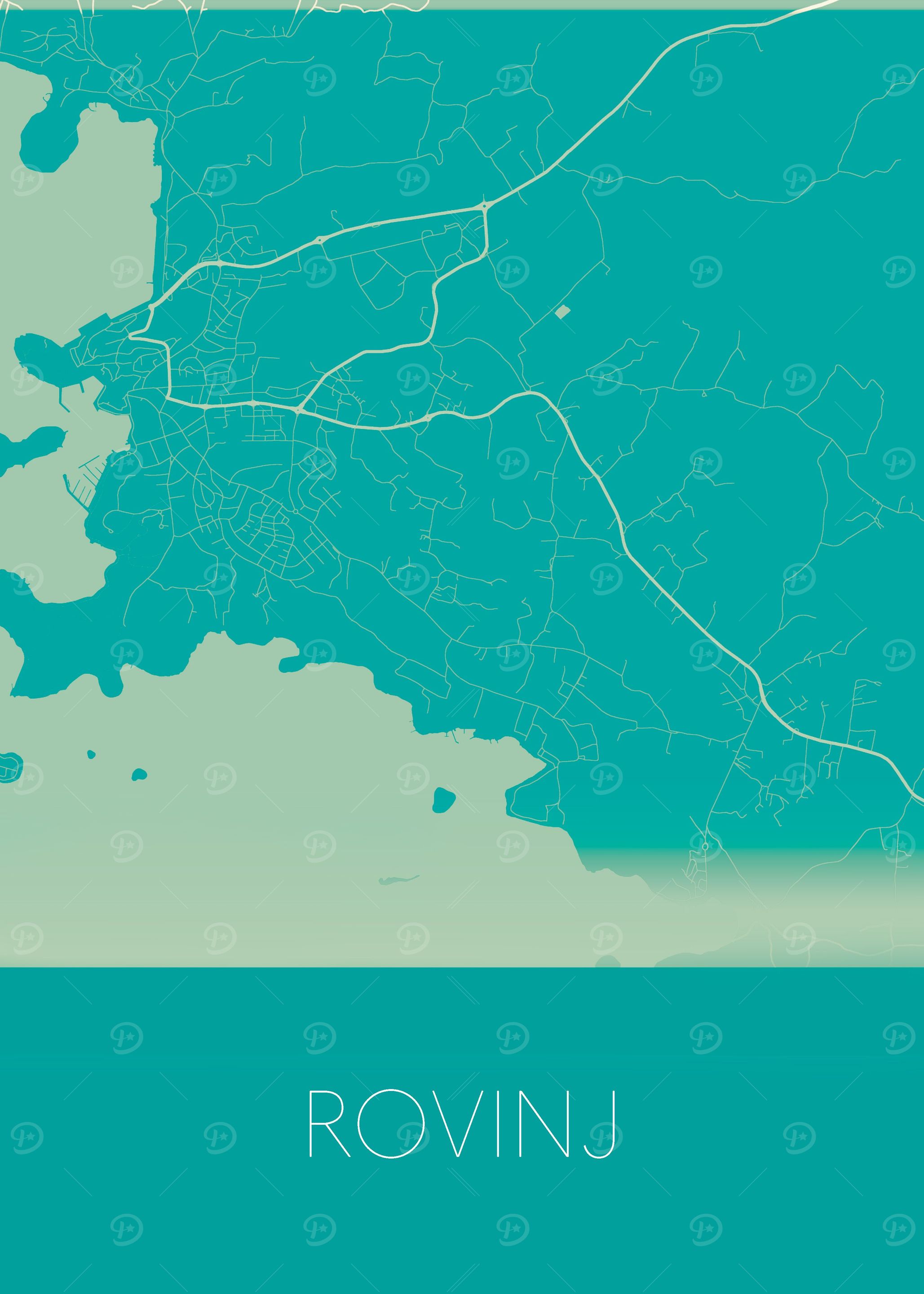 Rovinj Croatia green map