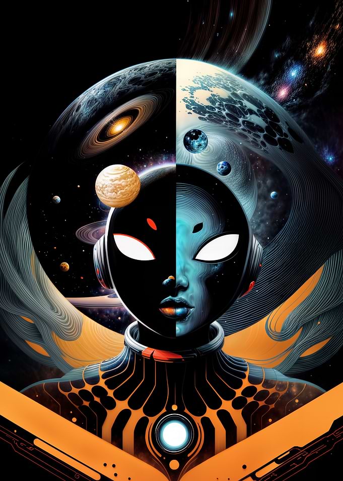 Abstract face in space