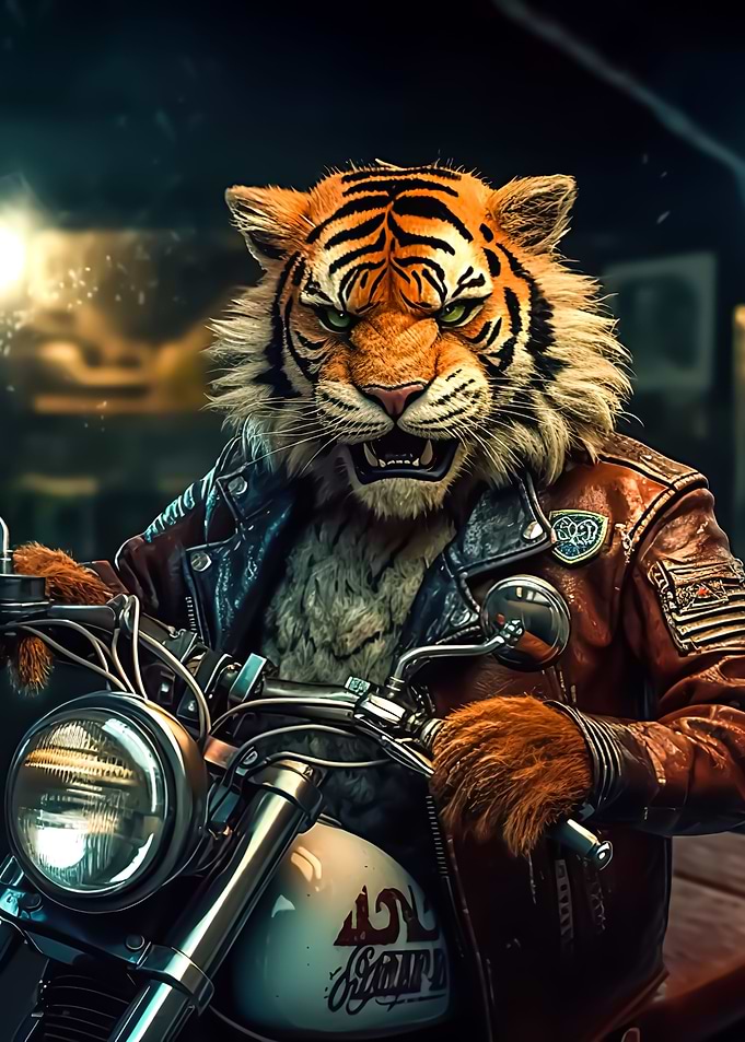 A anthropomorphic tiger