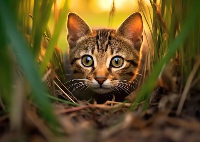 Cute And Curious Kitten