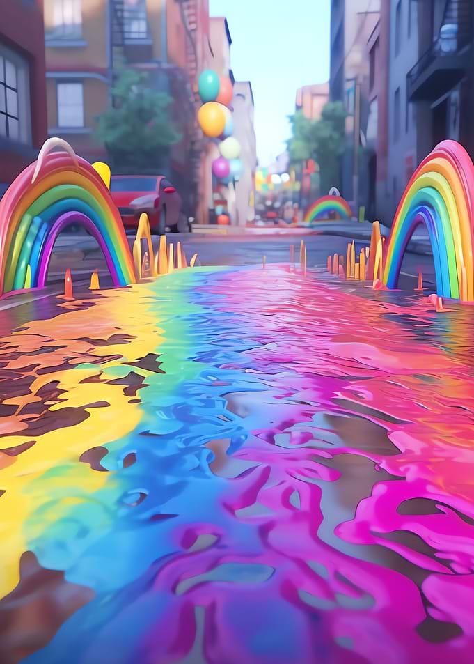 retro Rainbow way