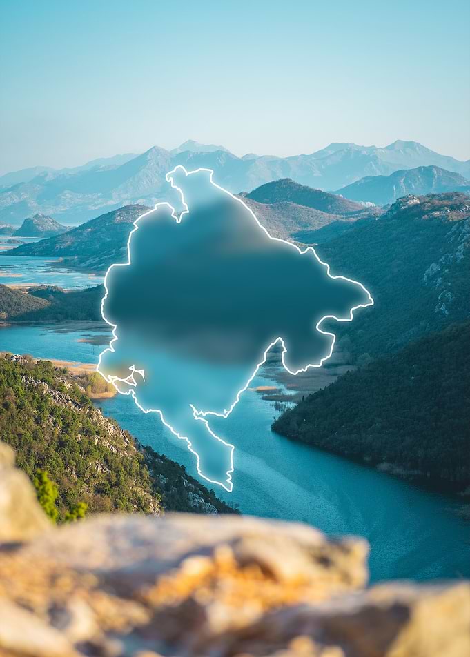 Montenegro Country Map