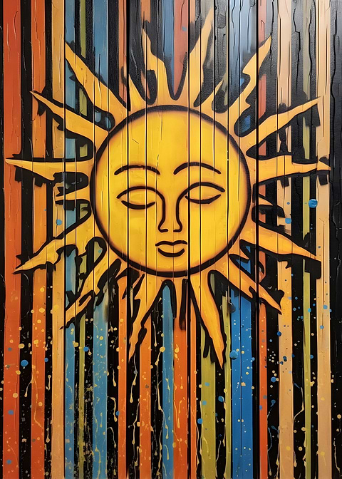 Mystic Sun — metal poster wall art