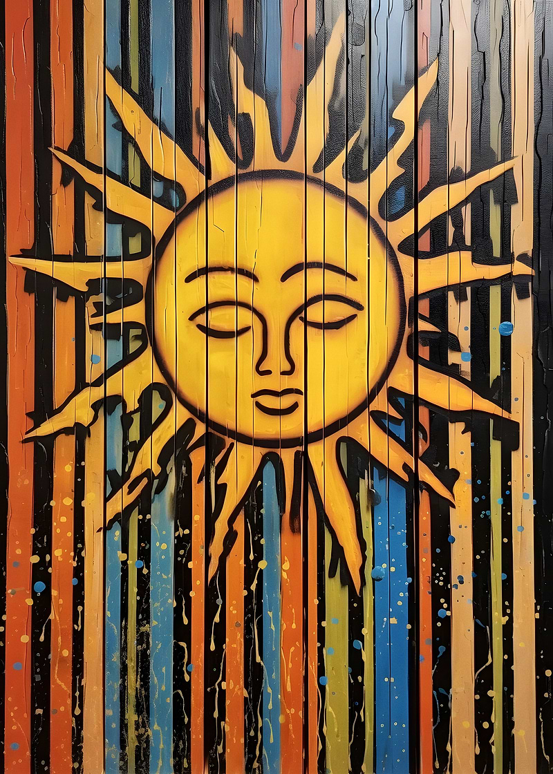 Mystic Sun — metal poster wall art