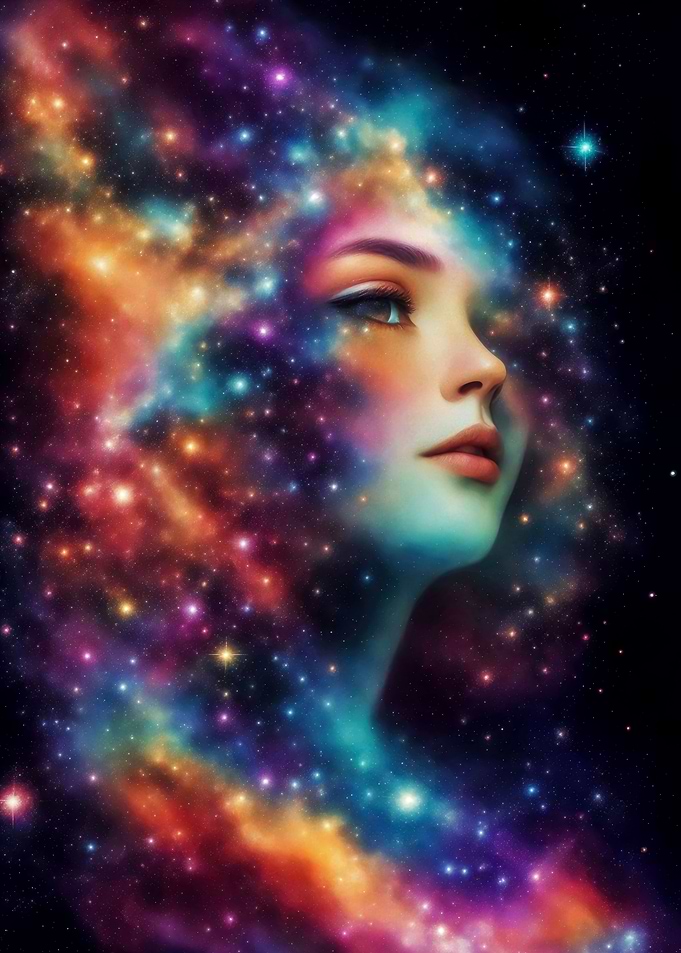 Beautiful Girl Face Nebula