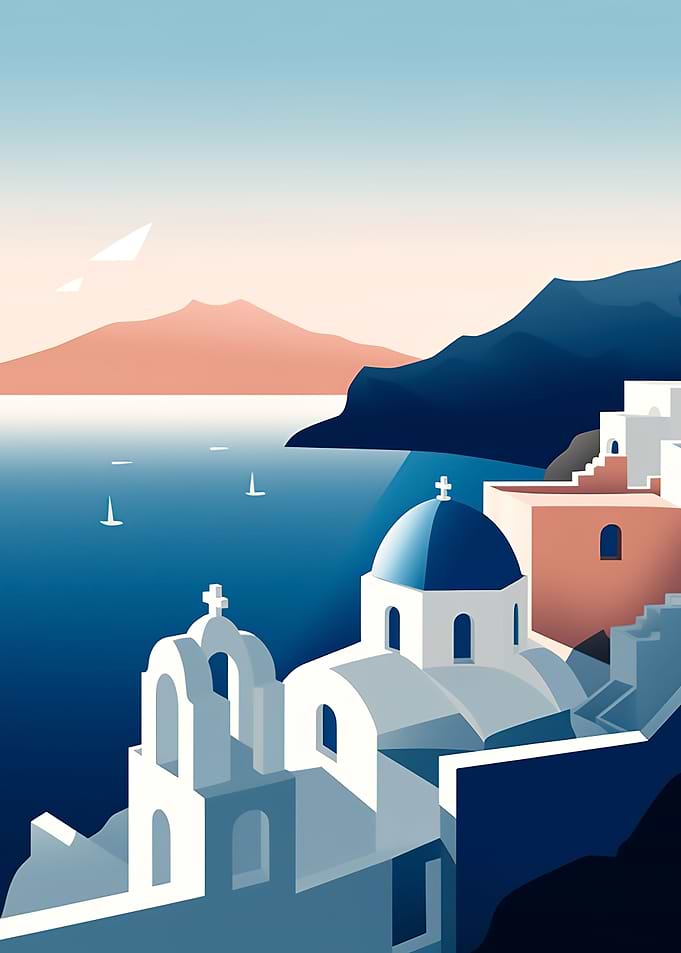 santorini landscape