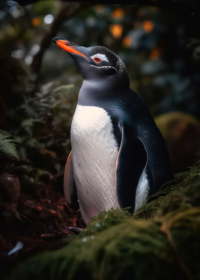 Playful penguin