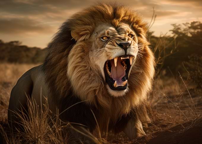 Ferocious Predator Lion
