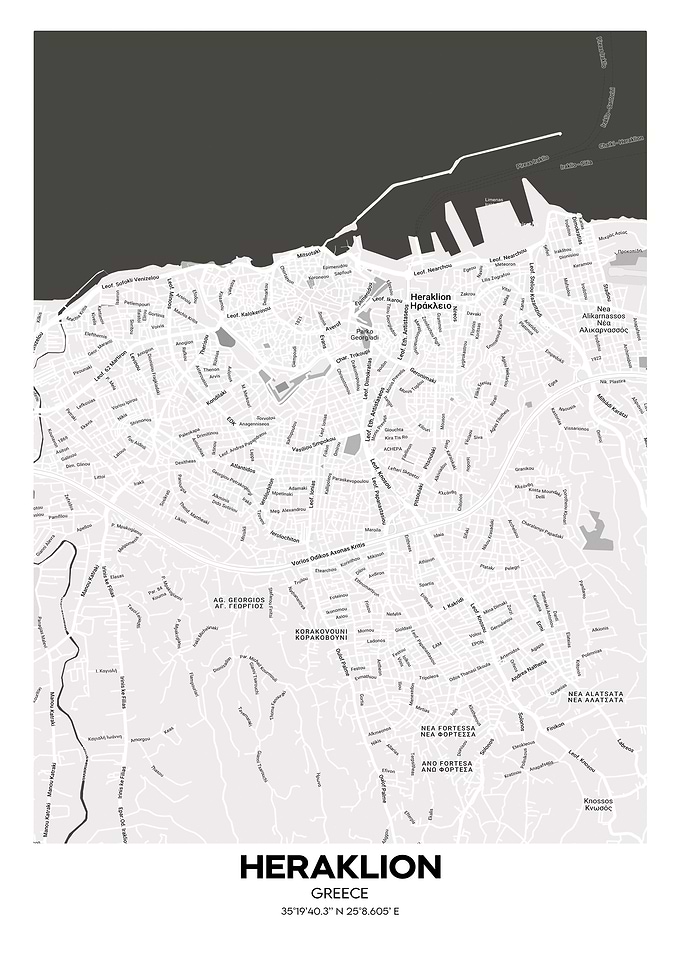 Heraklion Greece map