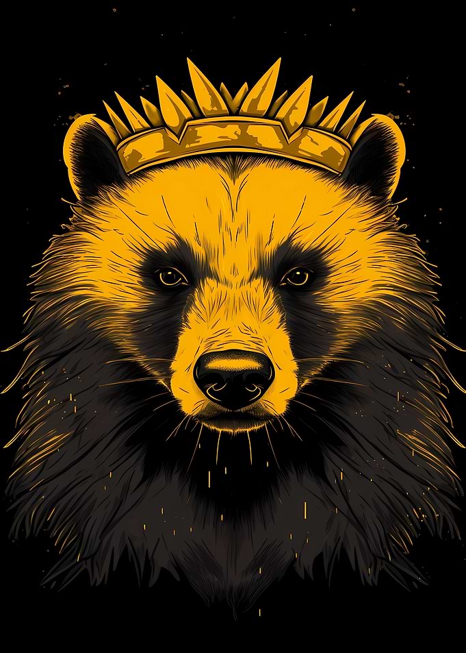 Honey Badger With Crown