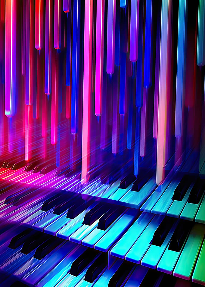 Neon Sonata Piano Keys