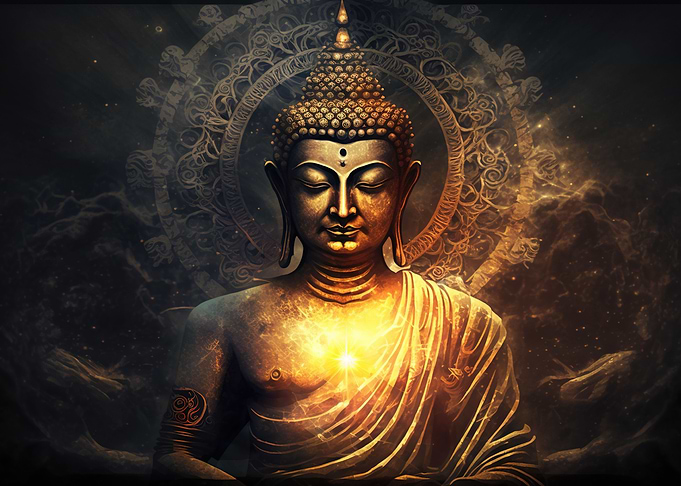 Japanese meditating buddha