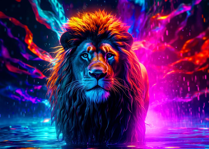 Colorful Lion