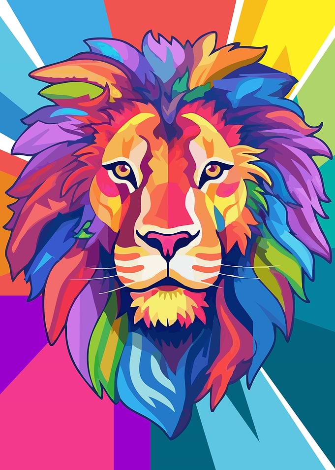 lion head cartoon