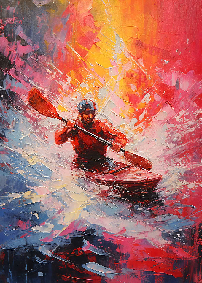 Kayak Abstract Painting