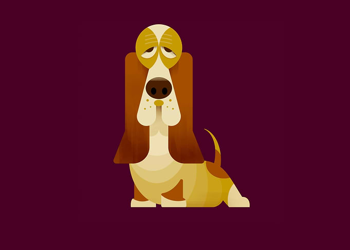 Stylized Basset Hound